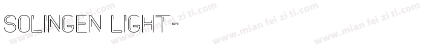 Solingen Light字体转换